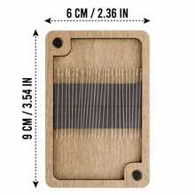 木质磁性针盒，木质磁性缝纫工具收纳盒，姜黄色，经久耐用，便携式设计，方便携带的储物盒 - 多色 - 查看 3