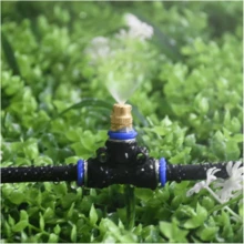 户外喷雾冷却系统套件，采用优质塑料材质，三通直管快插式接头，适用于花园灌溉喷雾器和花园浇水系统。 - 灌溉套裝 - 查看 7