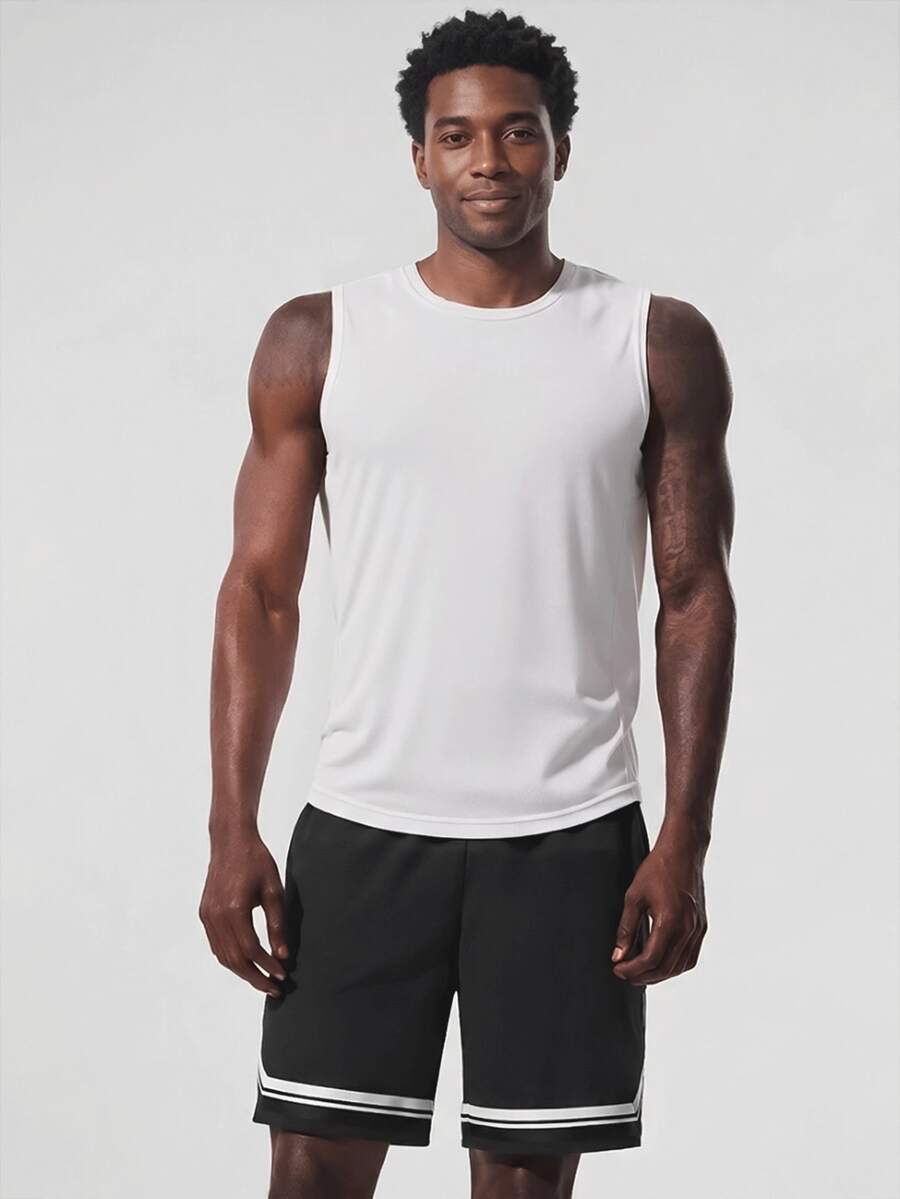 ZULIZ 1/3件装 男士健身无袖背心，肌肉贴合速干运动衫 白色 夏季 - 白色 - 查看 1