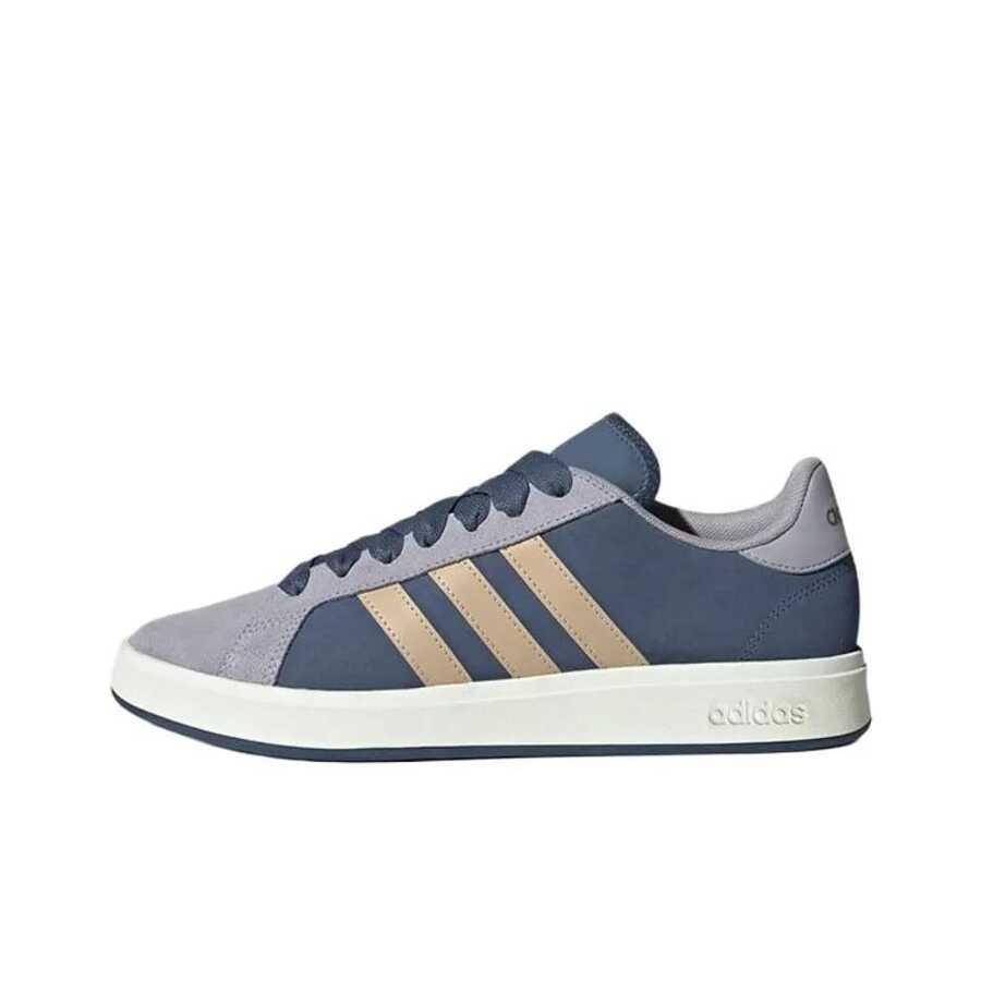 Adidas Grand Court Base 00s Comfortable, Versatile, Durable Low-Top Sneakers, Unisex, Gray-Blue - 灰藍色 - 查看 1