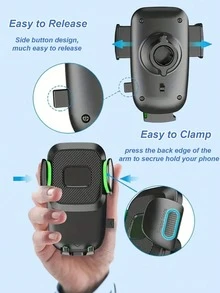 360° Rotatable Universal Car Phone Holder - Y-Shaped Adjustable Clip, Non-Blocking Air Circulation, Hands-Free Extended Phone Holder, Anti-Overheating, Suitable For All Smartphones - Air Vent Bracket - View 9