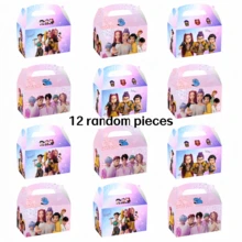 Hasbro 12个装韩流主题派对糖果盒/纸质礼品袋，可用于存放零食、糖果、饼干、玩具 - 夏季生日、毕业典礼、派对用品 - 查看 7