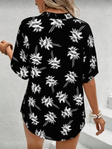 Women's Two-Piece Sets For Everyday Use M L XL - 黑色和灰色 - 查看 3