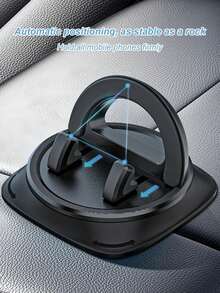 360° Rotating Car Dashboard Phone Holder - Non-Slip Silicone Base With Safety Fixation Bracket Suitable For GPS Navigation - Adjustable Universal Phone Holder Applicable To Dashboard And Center Console, Fits All Smartphones - Instrument Panel Bracket - View 4