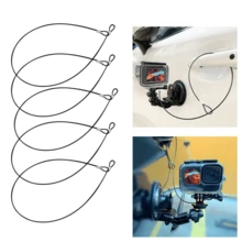 5/10pcs 11.81/23.62inch Safety Stainless Steel Tethers, Coated Security Tether Lanyard Kit Cable Wire Compatible With All Editions, Action Camera Series Devices And Other Applicable Equipment For Hero13 12 11 10 9 8 7 6 5 4 3 Osmo Action SJCAM Action Camera - View 10