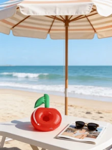 6/4/2/1pc Inflatable Single/Double Cherry Cup Holder, Floating Cup Coaster For Pool Party, Swimming Pool Drink Holder - Multicolor - View 9