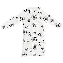 Pack de 2 Impermeables de Fútbol con Capucha y Botones - Poncho de Lluvia 120cm Estampado de Balones, Capa Ligera para Estadio y Mundial 2026 - Blanco (sin bolsa) - Ver 2