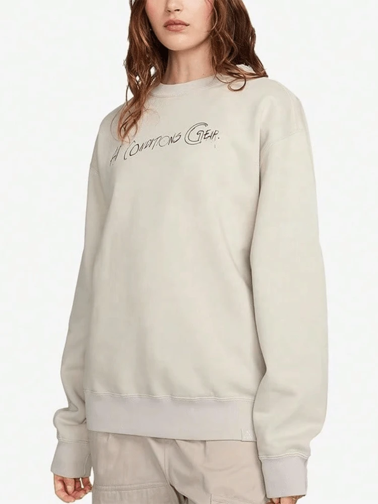Nike ACG Series Letter French Print Sporty Casual Sweatshirt, Men's, Beige - Beige - View 1