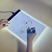 1 pieza Caja de luz de trazado iluminada, alta luminosidad para bocetos de anime, caligrafía, práctica de dibujo - Rectángulo - Ver 10