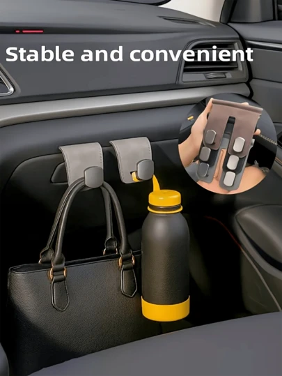 Gancho para la guantera del coche, gancho de almacenamiento del asiento delantero, gancho para la guantera del pasajero, gancho de almacenamiento del asiento delantero, diseño interior de felpa enrollada, alta capacidad de carga, uso conveniente de teléfonos con las manos libres en el coche. Suministros automotrices, piezas automotrices, accesorios interiores automotrices.