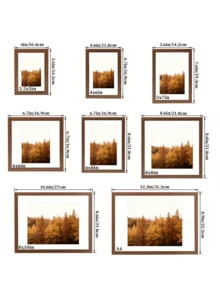 1 件木质双面透明相框，桌面展示，加厚高清亚克力透明面板，适合存放照片、植物标本，浅木色和胡桃木色新款桌面装饰框架 - 彩色 - 查看 7