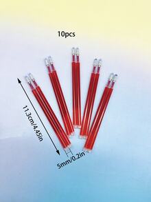 【8支/10支装】高温消失笔芯，缝纫标记工具，十字绣DIY勾线笔芯。高温熨烫即可去除颜色，有白色、红色、蓝色和黑色可选，广泛用于缝纫工艺、美术工具等。 - 高溫消失筆芯 - 查看 13