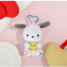 SANRIO 官方卡通毛绒钥匙扣。尺寸：13-15.5厘米/5.12-6.1英寸。柔软的卡通毛绒玩具钥匙扣，适合儿童和粉丝——可用于玩耍、房间装饰和展示，也可作为可爱的背包和书籍配件。是生日、情人节、复活节、万圣节、感恩节、圣诞节和新年等节日的完美礼物。 - 彩色 - 查看 4