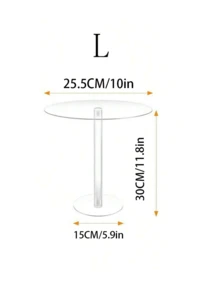 1件套高款透明亚克力蛋糕架，适用于婚礼、生日派对及其他场合 - 亚克力蛋糕架、蛋糕展示架、纸杯蛋糕架、蛋糕装饰、蛋糕托架、婚礼装饰、婚礼派对用品、婚礼配件、毕业典礼蛋糕架 - 無色 - 查看 11