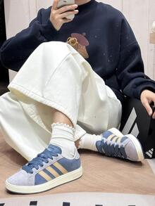 Adidas Grand Court Base 00s Comfortable, Versatile, Durable Low-Top Sneakers, Unisex, Gray-Blue - 灰藍色 - 查看 7