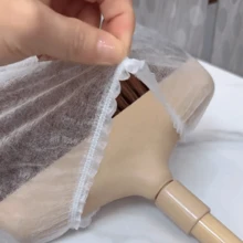 10 piezas/50 piezas/Paquete Fundas desechables de escoba no tejidas, Cubiertas de limpieza de cabello en el piso, Herramienta de limpieza de polvo (Escoba no incluida) - Blanco - Ver 3