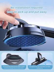 360° Rotating Car Dashboard Phone Holder - Non-Slip Silicone Base With Safety Fixation Bracket Suitable For GPS Navigation - Adjustable Universal Phone Holder Applicable To Dashboard And Center Console, Fits All Smartphones - Instrument Panel Bracket - View 7
