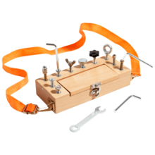 3-5岁儿童木制螺丝刀拆装益智玩具，STEM感官学习玩具，培养动手能力 - 彩色 - 查看 12