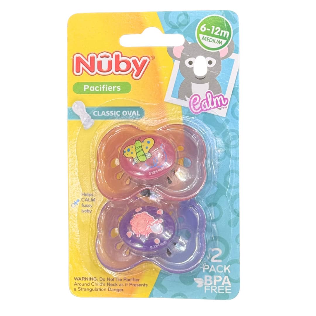 Chupon Oval Clasico Nuby 2pz 6-12m Calmante - rosa - Ver 1