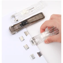 1pc Binder Clip + 10pcs Refill Clips, Office File Document Organizer Long Tail Clips, Student Exam Paper Binding Clips - A - View 4