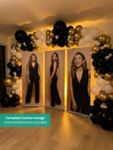 1 pieza - Pancarta personalizada, pancarta de tela de poliéster con foto personalizada. Póster de texto de foto de boda personalizado, póster de graduación de lienzo sin marco personalizado, cartel de bienvenida de boda, póster de fiesta de cumpleaños personalizado, plantilla de cartel de bienvenida de boda - Multicolor - Ver 4