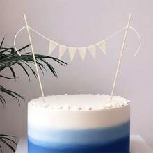 1pc Cake Topper, Burlap Flag Cake Topper, DIY Birthday Party Cake Top Decor, Party Decorations - Multicolor - View 7