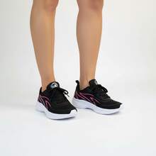 Women's Comfortable, Lightweight, Breathable Athletic Shoes For Gym And Walking - Hitam/Merah Muda - View 6