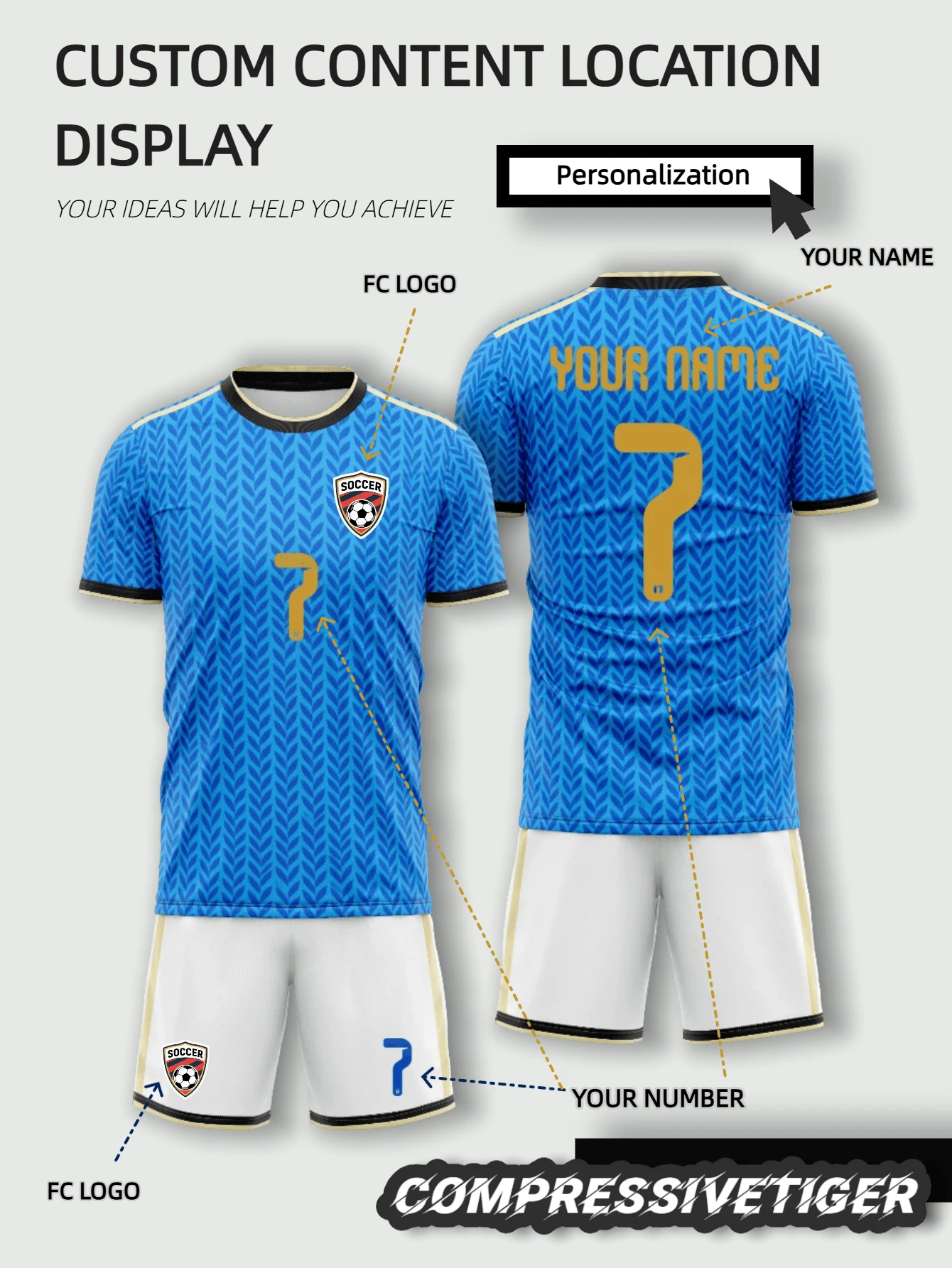 2-Piece Italy Home Blue Football Jersey Set - Customizable Name & Number, Breathable Soccer Uniform, 2026 Football Sports - Baby Blue - View 1
