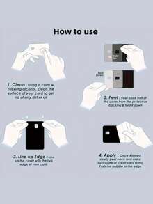 1张仙女教母快捷信用卡贴纸，用温柔的挥手守护你的梦想，采用PVC材质，防指纹、耐用、防刮擦，适用于男士、女士、情侣、小型芯片卡、银行卡、信用卡、交通卡、学生证等，DIY设计，保护隐私 - 多色 - 查看 8