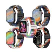 5 Packs Magnetic Braided Stretchy Loop Compatible With Apple Watch Band 42mm 46mm 40mm 41mm 44mm 45mm 38mm Ultra/2 49mm Women Men,Elastic Woven Fabric Nylon Strap Bracelets Compatible With Apple Watch Ultra Series 11 10 9 8 7 6 5 4 3 2 1 SE,Smart Watch Accessories Replacement Band, Washable And Easy To Wear - 38/40/41/42mm (sreies11 10) - View 12