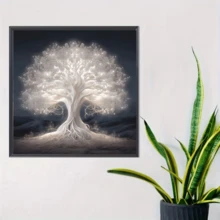 Bộ tranh đính đá hình cây sự sống phát sáng mới, tranh khảm kim cương 5D tròn, thích hợp làm quà tặng thủ công, trang trí phòng khách, phòng ngủ, lễ Eid Al-Adha, Ngày của Cha, Ngày của Mẹ, đám cưới, Ngày Quốc tế Lao động, Lễ Phục sinh, Giáng sinh, Ngày Valentine, không khung. - Xem 9