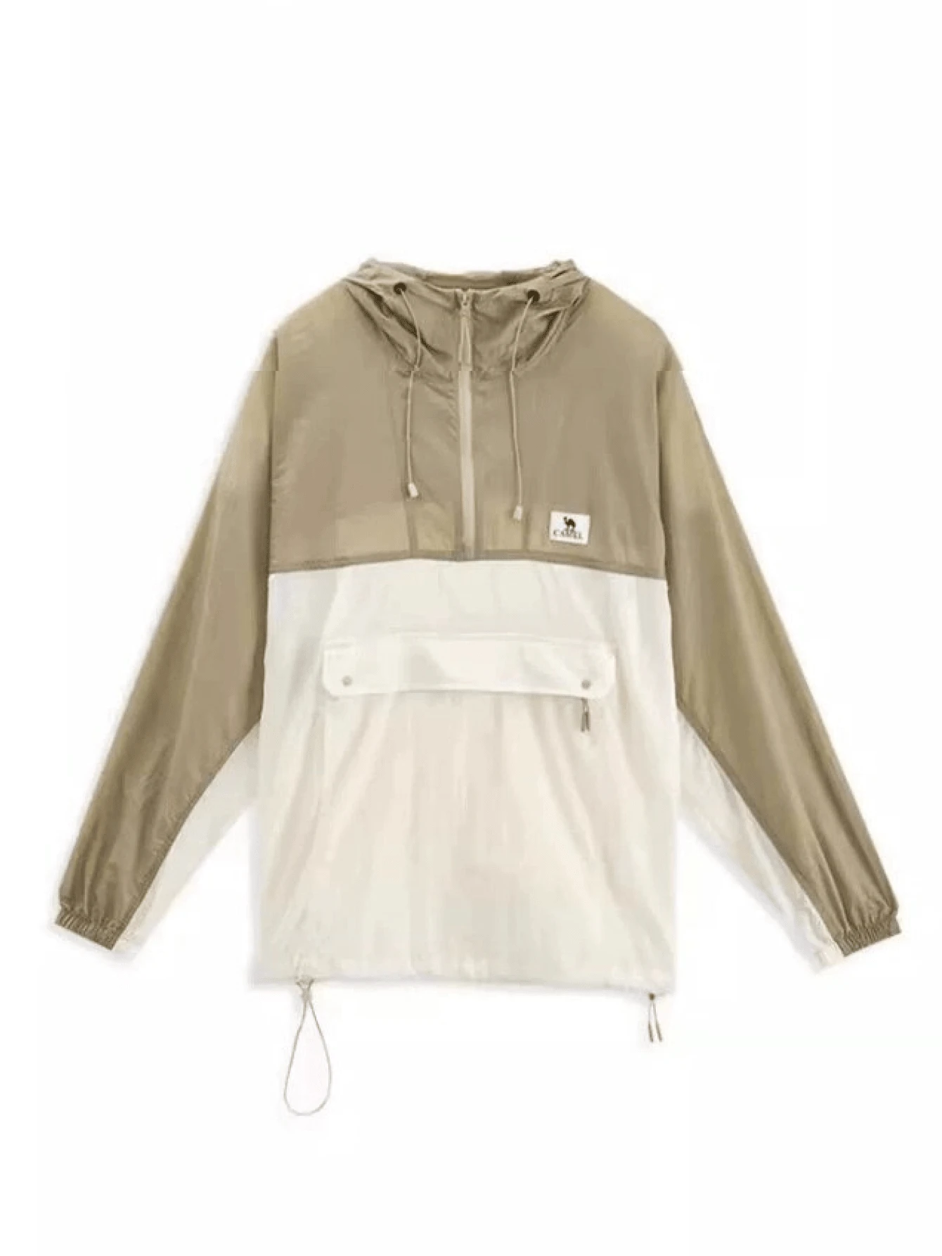 CAMEL CROWN Men's Sunscreen Clothing Summer Anti-Ultraviolet Cardigan Jacket Quick Dry Ice Silk Cool Feeling Leather Clothing Clothes - Coconut Shell Color/pepper White - View 1