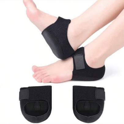 2 piezas Almohadillas de talón de silicona gruesa antideslizante, cojín de talón suave y cómodo amortiguador de impactos adecuado para zapatos/botas casuales, adecuado para otoño/invierno, accesorios para zapatos