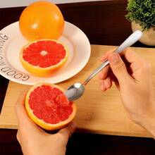 1/3pcs Stainless Steel Puree Spoon Grapefruit Spoon Fruit Puree Spoon Serrated Fruit Spoon Complementary Apple Dredging Spoon - View 1