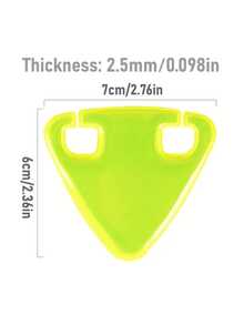 Reflective Yield Sign, Reflective Safety Night Cycling Triangle Warning Plate, High Visibility Bicycle Triangle Warning Sign, Universal Bicycle Safety Accessory (Green) - A - View 2