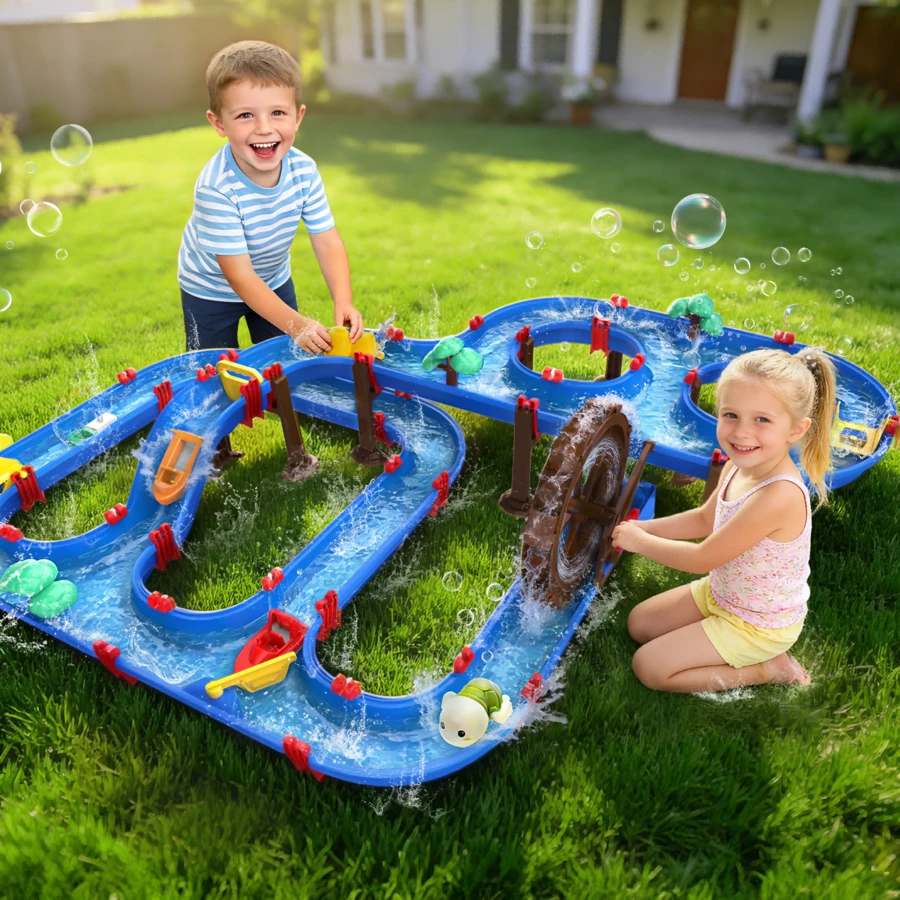 Large Water Table Toys For Kids Summer Outdoor Toys For Backyard, Lawn, Beach, Pool, Outside Activity Funs Easter Gifts For Boys Girls - Blue - View 1