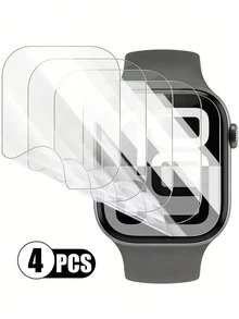 4 件/包新款 Apple Watch 第 10 代屏幕保护膜，透明 TPU 水凝胶软膜，适用于 38/40/41/42/44/45/49 毫米 Apple Watch Ultra/SE/8/7/6/5/4/3/2/1 - 透明4PCS - 查看 13