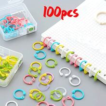 1 Pack Of 20/50/100 Loose Leaf Rings, Creative And Versatile, Free To Use, Boxed With Open Loops, Cards, Punched Loops, Buckles, Creative Storage - Sets - View 8