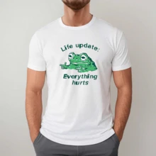 Klassisches, modisches Kurzarm-T-Shirt im Streetstyle für Damen und Herren, alle Größen S-5XL - Weiss - Übersicht 1
