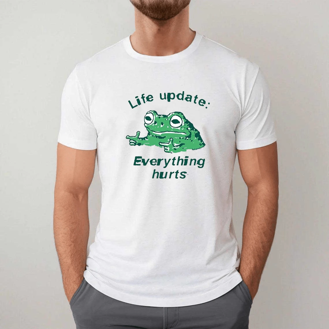 Klassisches, modisches Kurzarm-T-Shirt im Streetstyle für Damen und Herren, alle Größen S-5XL - Weiss - Übersicht 1