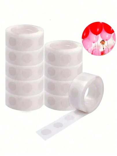 1000个双面气球胶点，透明气球贴纸，适用于婚礼、情人节、生日和派对，强力粘垫，用于气球绑扎，不留残胶，可移除，圆形，非常适合悬挂，双面胶带，DIY剪贴簿手工制作，母亲节送给妈妈的礼物