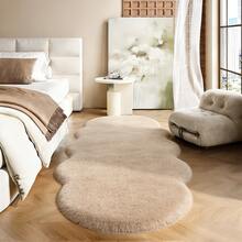 1 件柔软仿兔毛地毯，独特造型设计，1-5 厘米裁剪误差，轻便，可水洗，柔软蓬松，保暖，适合卧室床头柜和客厅装饰，室内使用及装饰，追求温暖和柔软，装饰地毯，卧室装饰，小地毯，地毯，家居装饰，客厅地毯，客厅家居装饰，毛绒地毯 - 棕色的 - 查看 4