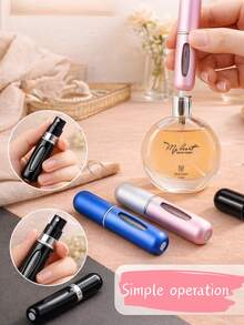 1pc 5ml Portable Mini - Perfume Atomizer Bottle - Refillable Leak Proof Vacuum Spray Container For Travel Handbag Purse Women Girl Beauty Makeup Essential Atomizador De Perfume Frasco Perfume Viaje Accesorios De Viaje - Xem 7
