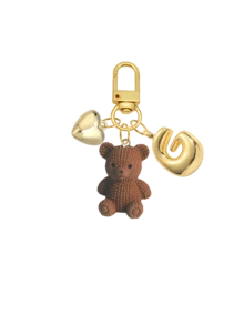 1个字母泰迪熊钥匙扣，金色泡泡字母A-Z钥匙圈，可爱泰迪熊吊坠，适合手提包、钱包、背包、旅行包，可作装饰钥匙扣，适用于健身房、教室、配对游戏、日常使用和礼物，是女士和女孩的时尚配饰，也是圣诞节、情人节、生日、返校季的完美礼物。 - 彩色 - 查看 15