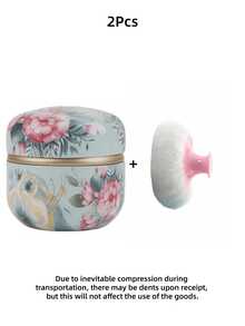 1 Bộ hộp phấn phủ dạng bột 80g kiểu Ngày Valentine kèm bông phấn lớn (Không bao gồm phấn), hộp phấn phủ và phấn bột, bông phấn và hộp phấn phù hợp để sử dụng khi tắm và du lịch, mút trang điểm, quà tặng hoàn hảo, lý tưởng cho Giáng sinh, ngày lễ, Halloween, trang trí phòng, nằm trong danh mục quà tặng ngày lễ, hộp kẹo Halloween, quà năm mới, hộp đựng mỹ phẩm, quà Ngày Valentine, quà Ngày của Mẹ. - Nhiều màu - Xem 20