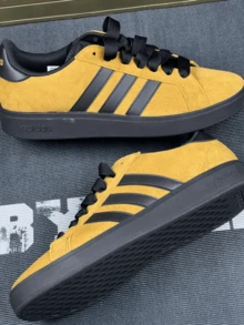 adidas Grand Court Base 00s 舒適百搭 耐磨 低筒 板鞋 男女同款 棕黑色 - 棕黑色 - 查看 8