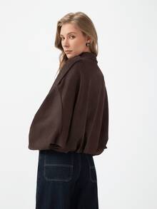 HZXVIC Women's Casual Comfortable Suede Fleece Jacket, New Autumn Collection - Coffee Brown - View 4