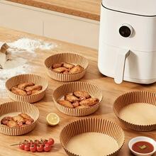 50pcs Disposable Special Oil Paper For Air Fryers, Circular Non Stick Baking Paper, Silicone Oil Paper, Waterproof, Oil Proof, Oven And Microwave Steamer Liner Paper - Multicolor - View 1