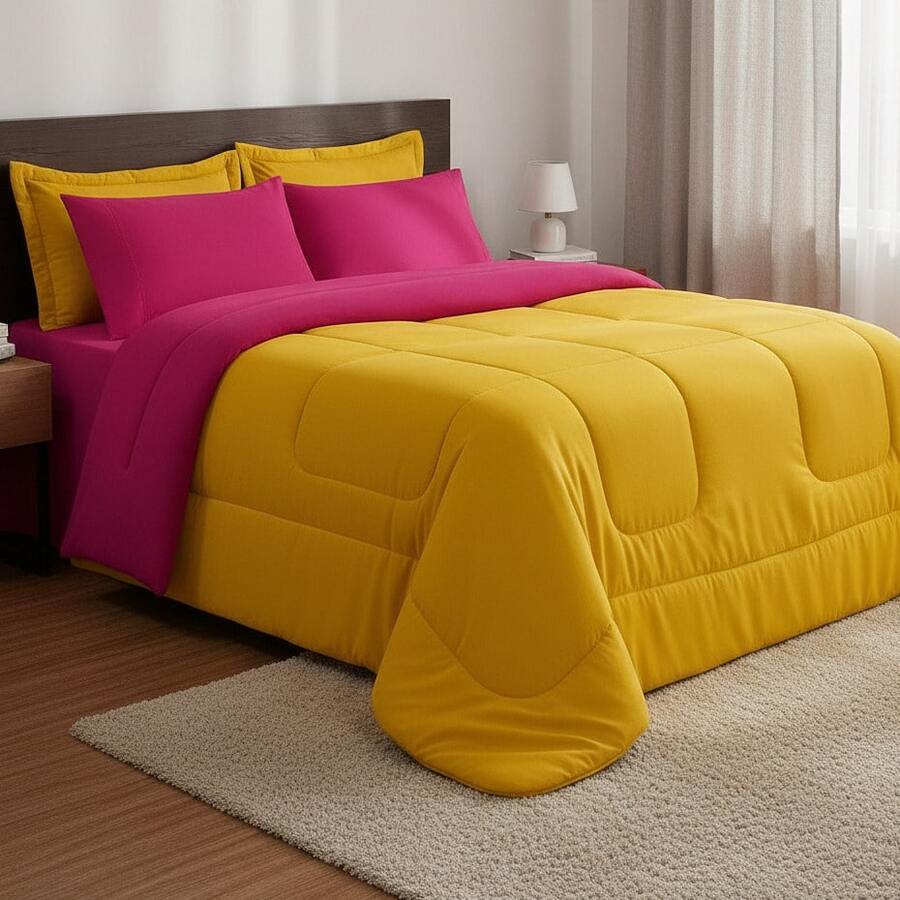 Comforters - 粉紅色配黃色 - 查看 1