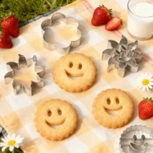 6pcs Stainless Steel Face Cookie Cutter Set, DIY Baking Mold With Fun Shapes For Cookies, Lunch Box Snacks, Party Food Preparation, Cutting Frosting, Cheese, Soft Fruits, Modeling Clay, Baking Molding Tools - View 11